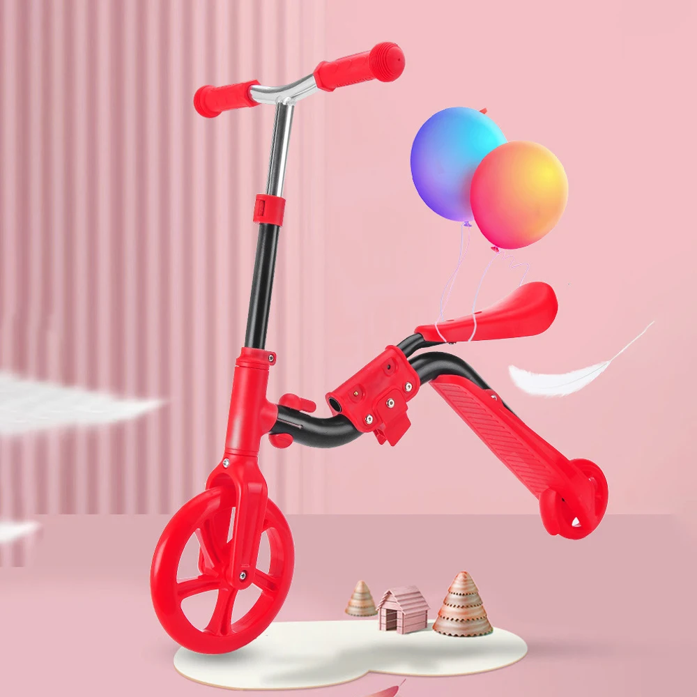 Скутер, способный преодолевать Броды для детей с Складное Сиденье 2-в-1 Регулируемый самокат электрический скейтборд ходунки экспорт детский велосипед, детский велосипед
