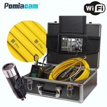 WP70E двойной объектив камеры с wifi, канализационная камера, труба видео осмотр, Канализационная Труба инспекции камеры. С 8 Гб