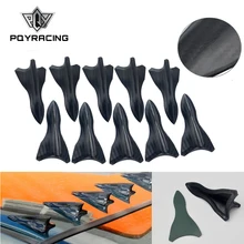 10 шт. карбоновый дизайнерский цветной Вихревой генератор, гибкий полипропиленовый EVO-STYLE, крыша, акульи плавники, спойлер, комплект крыла, универсальный