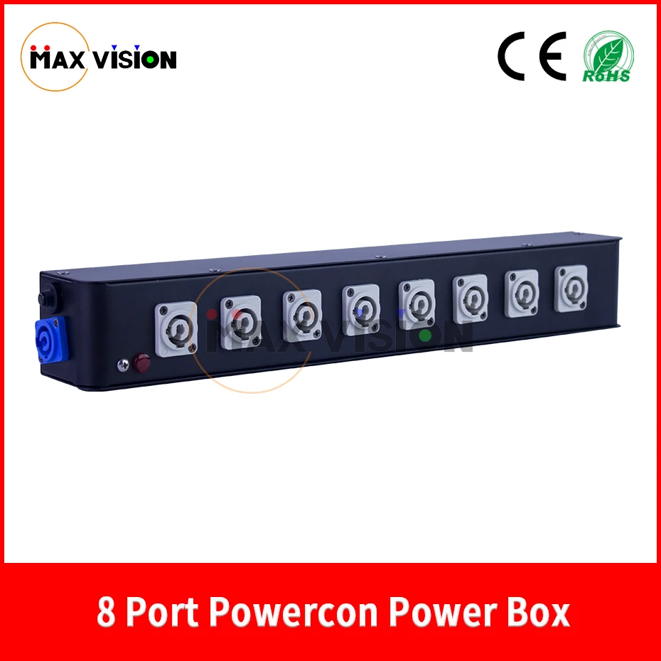 

1pcs 8 Port Powercon Power Box, powercon in and powercon out for moving head,dj light