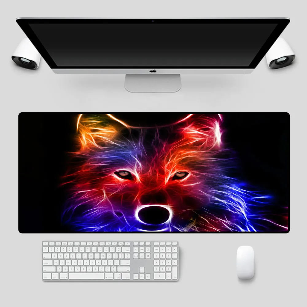 

XGZ Large Mouse Pad Animal Wolf Pattern Non-slip Rubber Pad Gaming Keyboard Laptop PC Desk Pad Gaming Desk Mouse Pad XXL