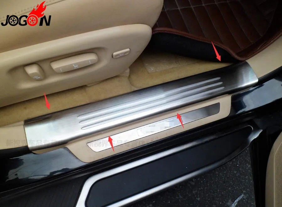 Аксессуары 304 нержавеющая сталь Накладка на порог двери для LEXUS RX270 RX350 RX450 2009 2015