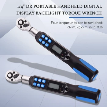 

1/4" DR Portable Handheld Digital Display Backlight Torque Wrench Ratchet Wrench Torque Spanner Manual Wrenches