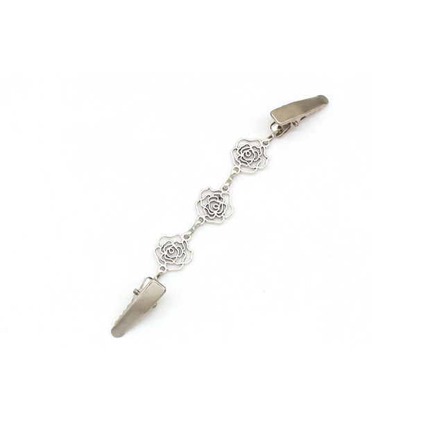 Cardigan Clip Fasteners for Clothes Clothespins Scarf Clip Brooch Sliver Pin Buckle Clip Holder Women Dress Jewelry