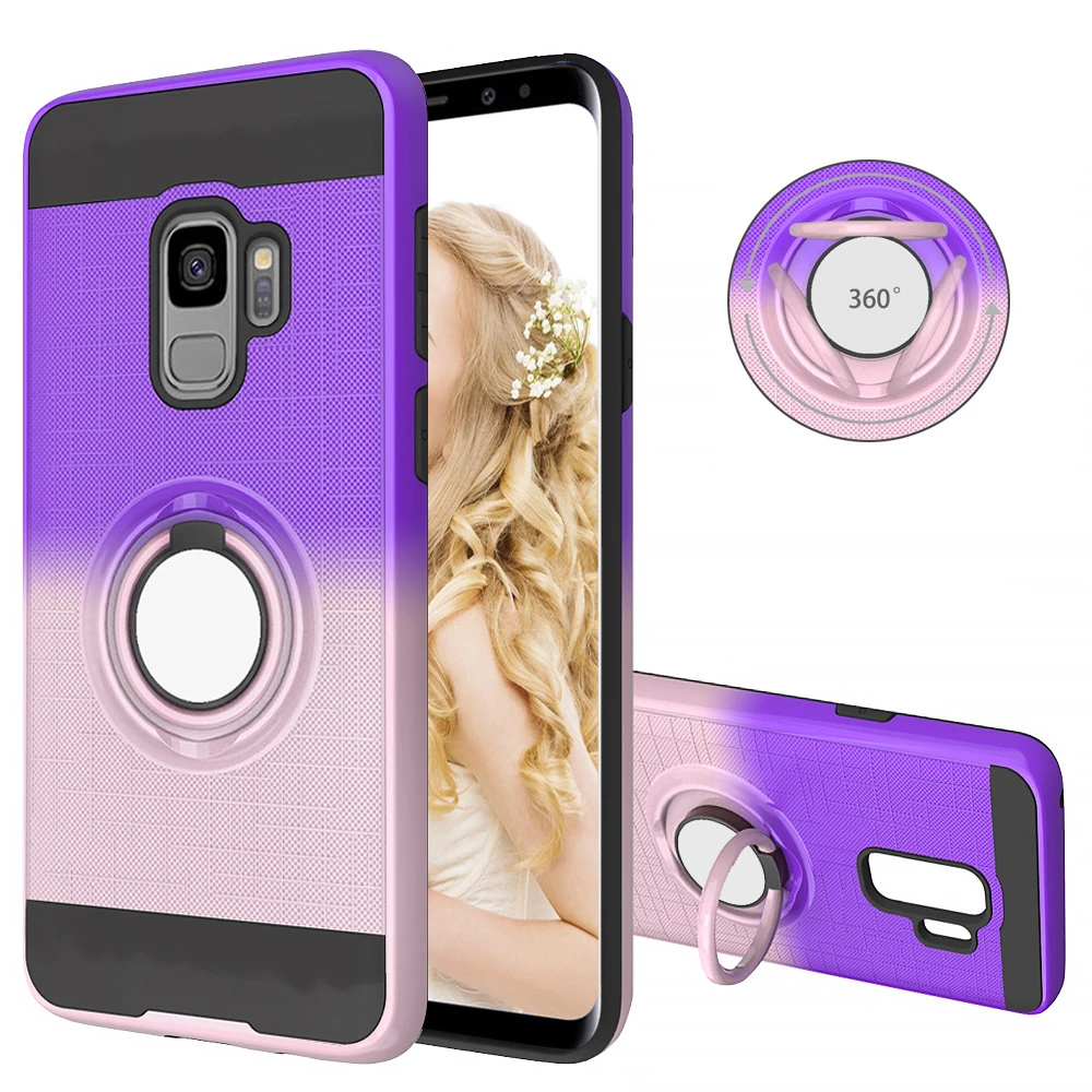 Модные градиентные цветные Чехлы для samsung Galaxy S9 A70 M30 A20E A90 M20 Ультратонкий Мягкий ТПУ+ Жесткий ПК Защитный чехол для телефона