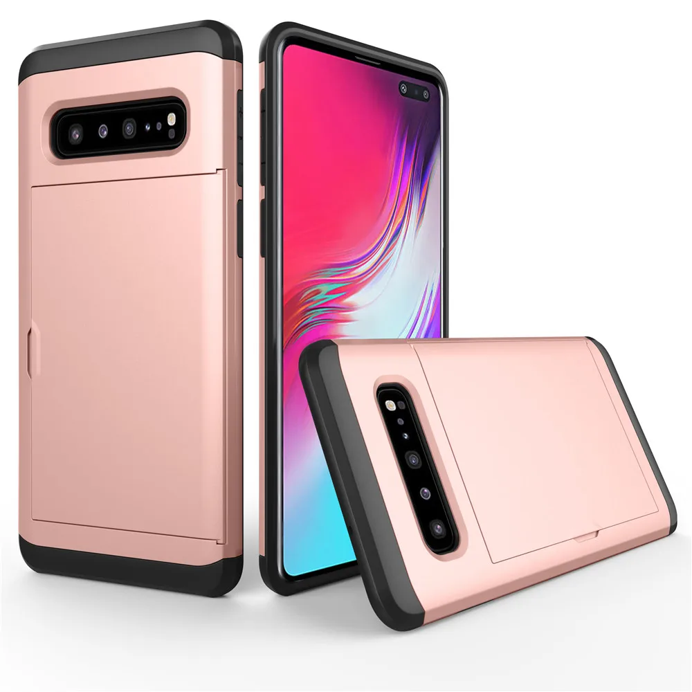 VRSDES деловой чехол для телефона для samsung Galaxy S10 S10E S10 Plus S9 S8 S7 скользящий защитный чехол с отделениями для карт чехол для samsung Note 9 8