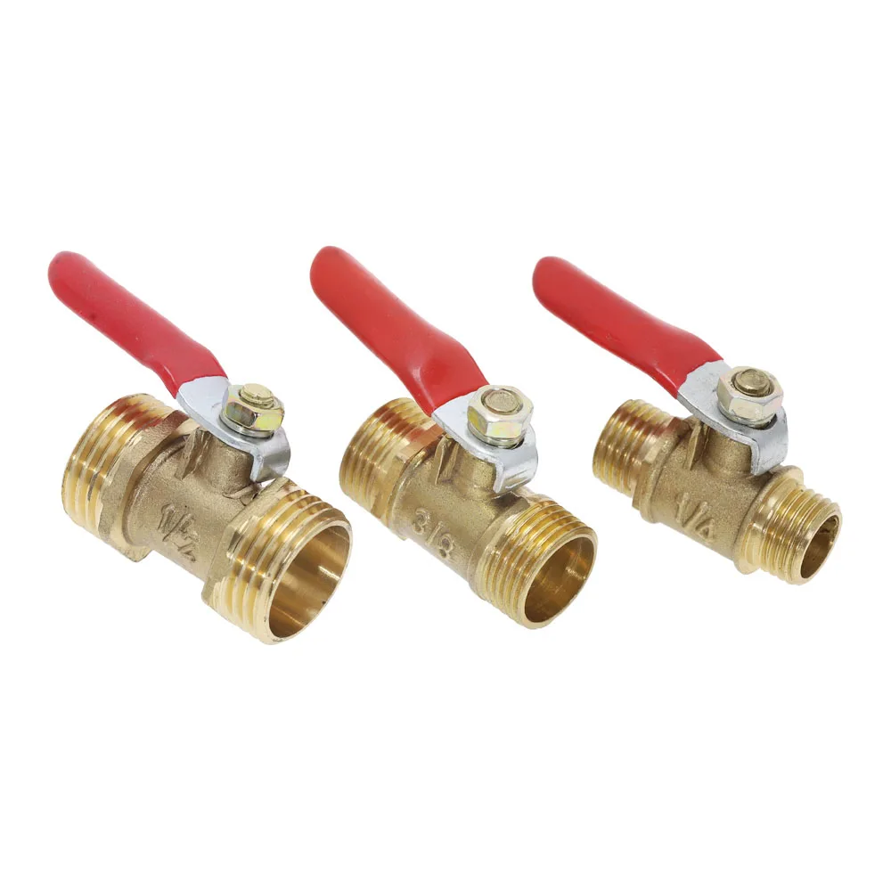 Латунный шаровой клапан 1/8 &quot1/4&quot 3/8 &quot1/2&quot Мужской резьбовой мини запорный