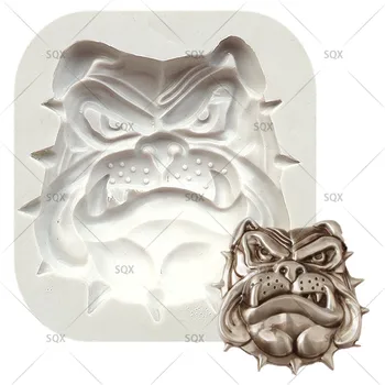 

Bully Dog Head Silicone Soap Mold Animal Candle Moldes Fondant Cake Decoration Baking Sugarcraft Pastry Mould Bakeware15207