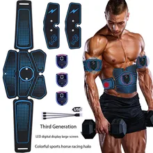 

Abdominal Muscle Stimulator ABS Home Gym EMS Vibration Fitness Massager Electroestimulador Muscular Trainer Toner Toning Belt