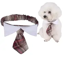 Pet джентльмен британский стиль пледы элементы Завязки для собак/кошек для кошки собаки Свадебная вечеринка декорированный ошейник животные для украшения аксессуары D40