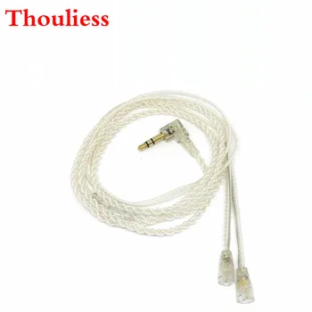 

Thouliess Free Shipping DIY Upgrade Replacement Cable For IE8 IE80 IE800 ie8i Silver Plated Earphone Cable