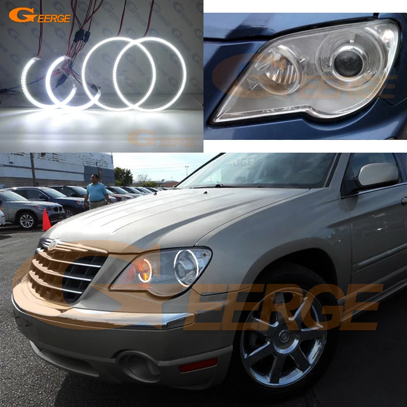 Для Chrysler pelifica 2007 2008 головной светильник ультра яркий SMD СВЕТОДИОДНЫЙ ангельские