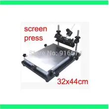 

Free shipping Single color manual flat screen printing machine (32cmx44cm) aluminum plate High quality