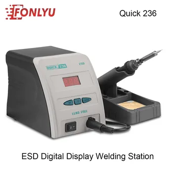 

QUICK 236 Lead-Free ESD Digital Display Welding Station Hot Air Rework Station For Phone PCB Soldering Repair