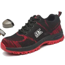 Мужские рабочие защитные ботинки со стальным носком дышащая рабочая обувь защитные ботинки для ремонта проколотых шин рабочая обувь для мужчин повседневные кроссовки