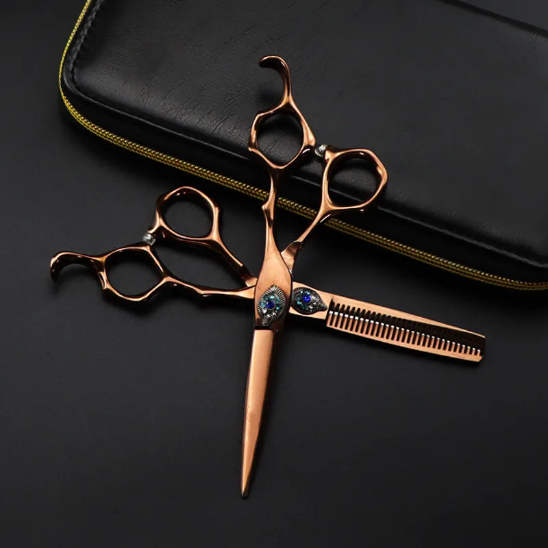 Anpassen des Logos 6 Zoll JP440c Bronze Phoenix Haarschere Haarschnitt Effilierschere Friseur Schneideschere Werkzeuge Friseurschere – Detail 1