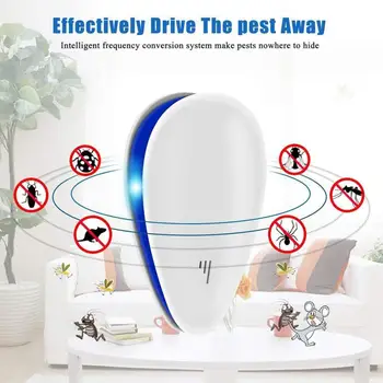 

EU/UK/US Plug Electronic Mosquito Repellent Indoor Cockroach Mosquito Insect Killer Rodent Control Ultrasonic Pest Repeller