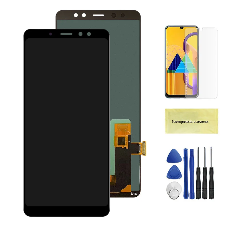 AMOLED A730 ЖК-дисплей для SAMSUNG Galaxy A8 Plus A730 ЖК-дисплей сенсорный экран дигитайзер замена 6,0''
