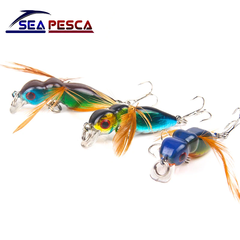 SEAPESCA Crazy Mini Crankbait против насекомых для рыбалки приманка пластиковая жесткая
