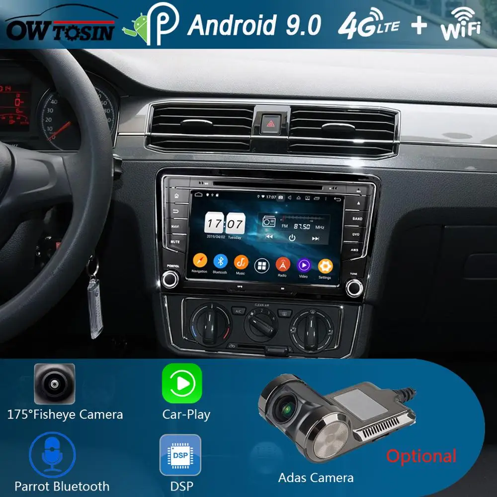 Автомобильный DVD плеер 8 &quot1280*720 8Core 4G + 64G Android 9 0 для VW Volkswagen Santana 2014 2015 2016 2017 2018 2019 GPS