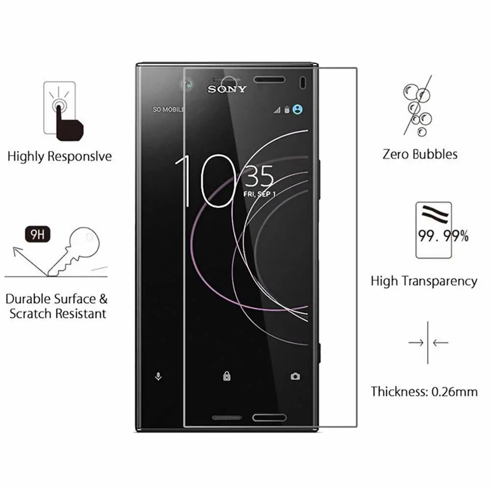 9H закаленное стекло для SONY Xperia X XC XZ1 XZ2 Compact L1 L2 L3 Защита экрана для SONY XZ XZ2 Премиум Защитная пленка, стекло