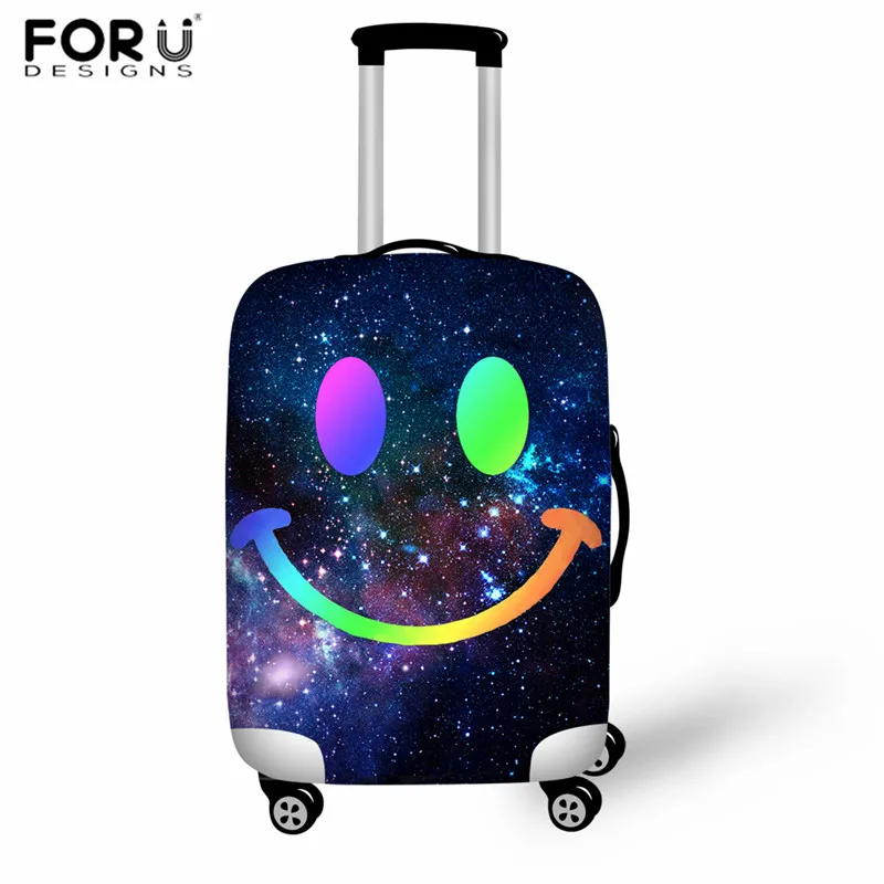 FORUDESIGNS/крутой Galaxy Smile Face чехол для чемодана чехол защитные аксессуары для путешествий эластичный чехол на молнии - Цвет: L5537