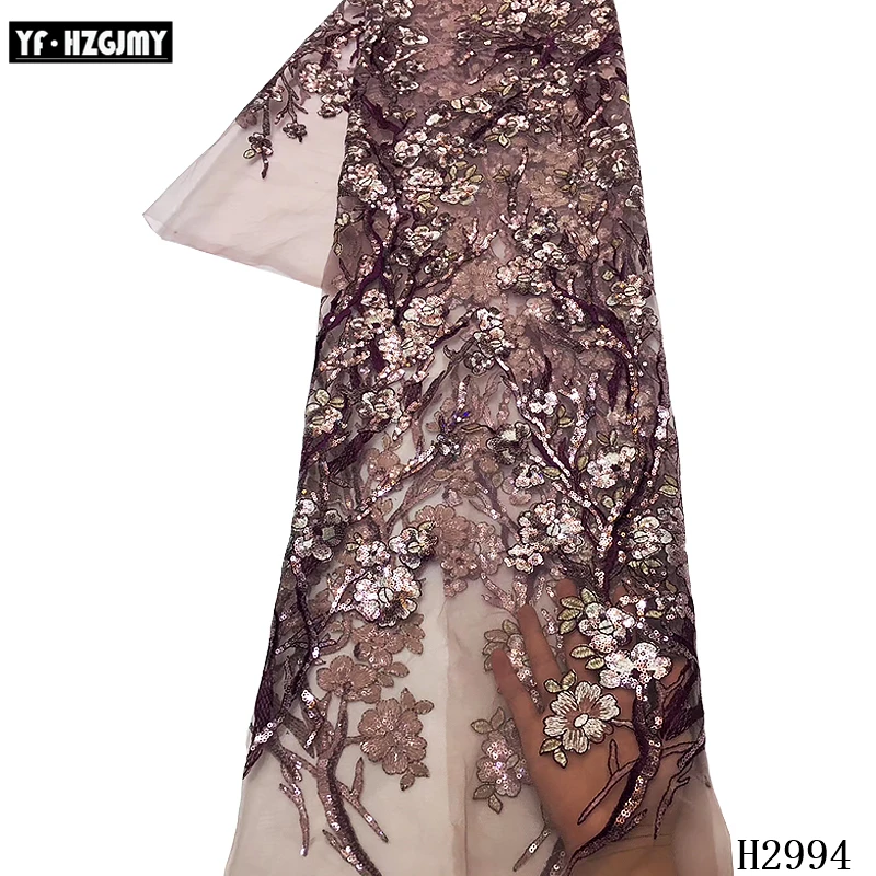 Нигерийское высококачественное кружево Высокое качество Французский Тюль Кружева пайетки кружево Роскошная вышивка тюль кружевная ткань женское платье A2994