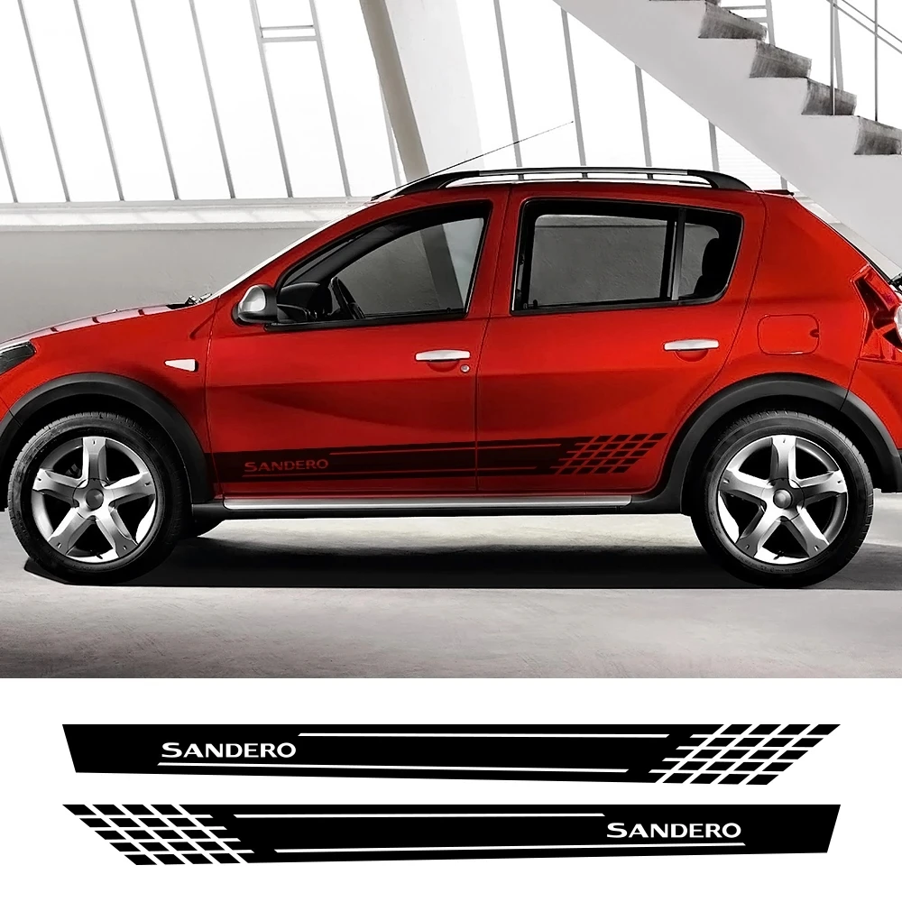 2 шт. автомобильные боковые наклейки для Renault Dacia Sandero Stepway R4 Xplore Techroad | Автомобили и
