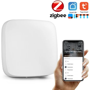 

Powered by Tuya ZigBee Wired Smart Gateway Hub Smart Home Bridge Tuya / Smart Life APP Remote Control Center WIFI for Smart Home