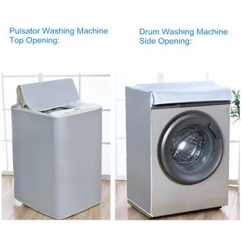 

Fully Automatic Roller Washer Sunscreen Washing Machine Waterproof Cover Dryer Polyester Dustproof Washing Machine Cover Silver
