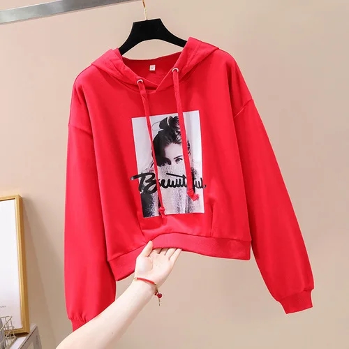 317 red Новые осенние женские толстовки и свитшоты, милые свободные пуловеры с круглым воротником и длинным рукавом в полоску, Вязаные Рубашки на подкладке, женские топы - Цвет: 317 red
