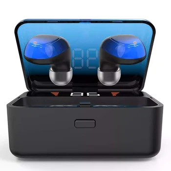 

Bluetooth 5.0 Wireless Stereo Earbuds Built-in Mic with Charging Box Sports Headset DU55