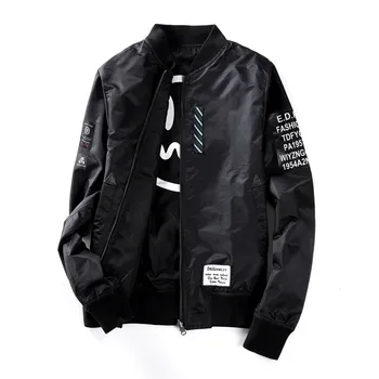 

Men's Pilot Jacket Two Sides Wear Thin Pilot Bomber Jacket Windbreaker Jacket High Street Winter Jacket Windbreakers Coat 10.18