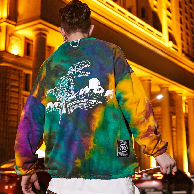 Crewneck Толстовка мужская хип хоп Хлопок Уличная одежда с длинным рукавом Толстовка