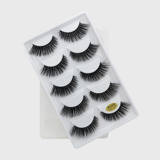 Pair 3D Mink Lashes Natural Eyelash Dramatic False Eyelashes Faux Cils Makeup Wholesale Fake Eyelash Extension maquiagem