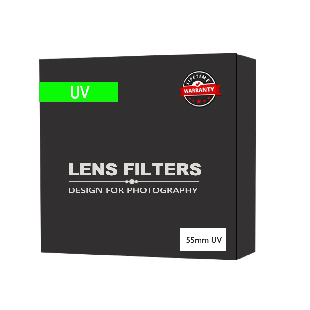 UV Filter 49mm 52mm 55mm 58mm 62mm 67mm 72mm 77mm 82mm Lente Protect for Canon Nikon Sony DSLR