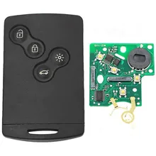XRSHKEY 2 Pçs/lote 4 Keyless Remoto Chave botão com 434MHZ com 7952 chip Com Lâmina de Inserção Controle Remoto Do Carro para Koleos