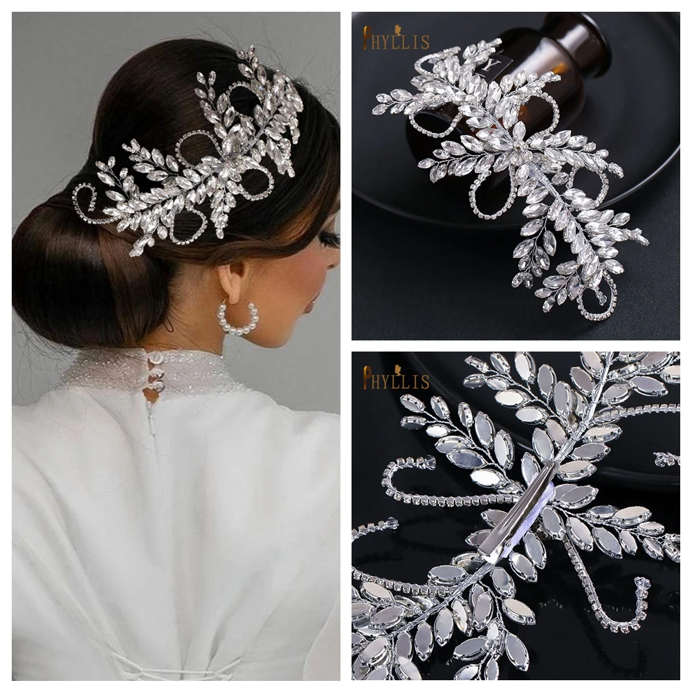 A410 Fermagli Per Capelli Da Sposa In Cristallo Fatti A Mano Con Strass Principessa Da Sposa Diademi Per Le Donne Copricapo Da Damigella D'Onore Copri