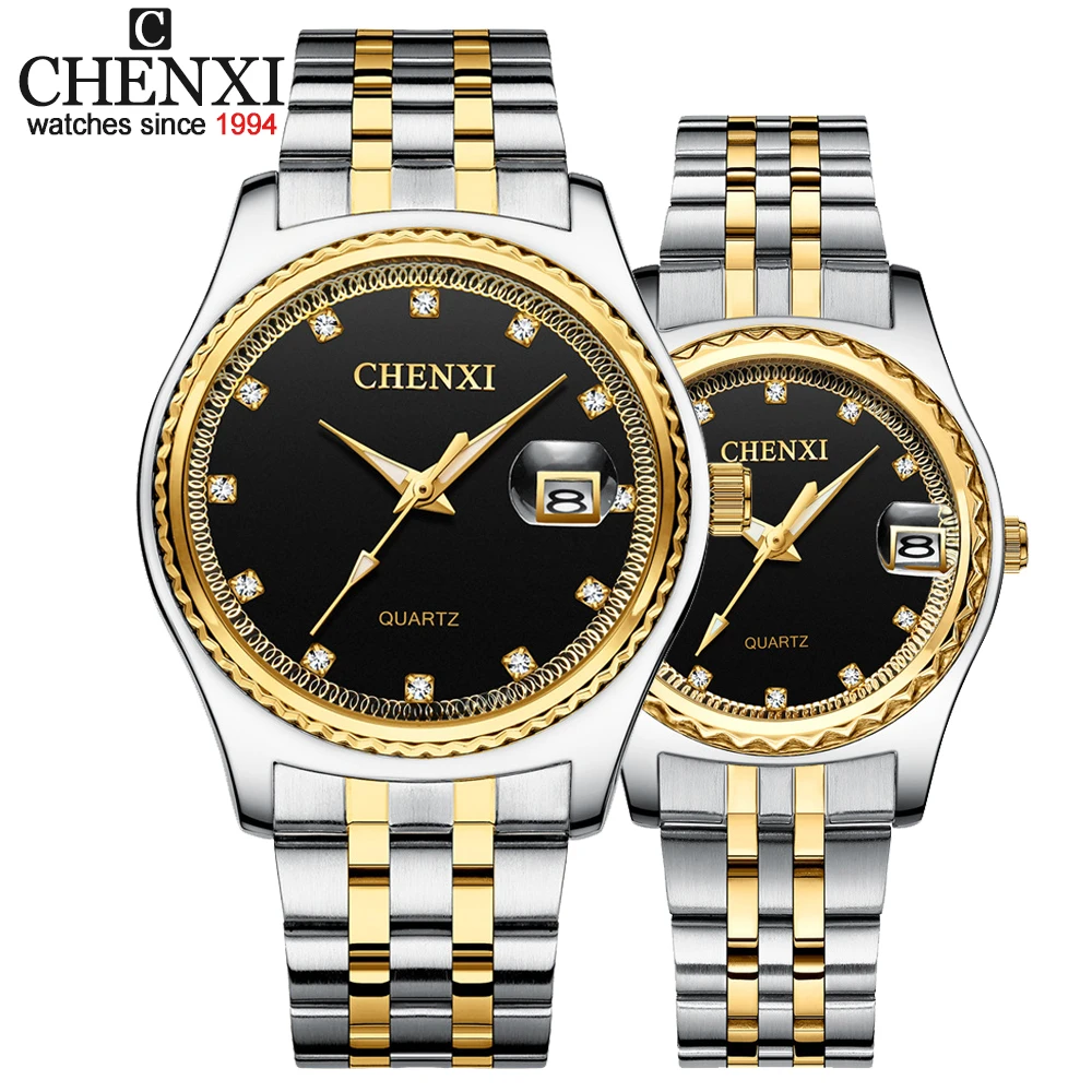 Women Watches Calendar-Watch Couples Dial CHENXI Luxury Waterproof Top-Brand Fashion