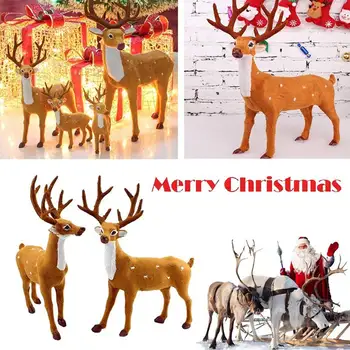 

New Simulation Deer Christmas Decorations for Home Deer Party Props Christmas Elk Reindeer Window Display Year Kids Gift 4 Size