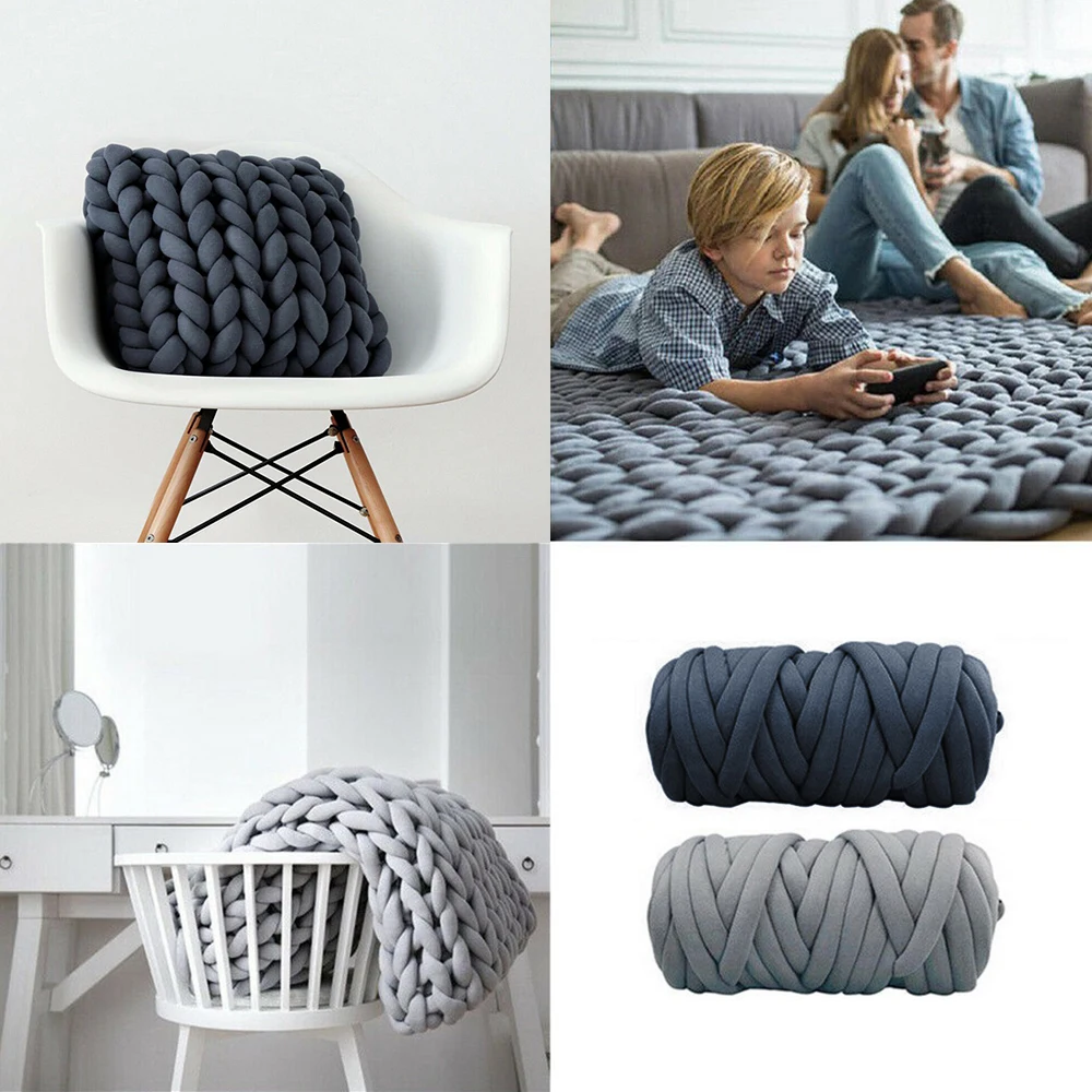 Chunky Wool Yarn Super Soft Thick Bulky Arm Knitting Roving Crocheting