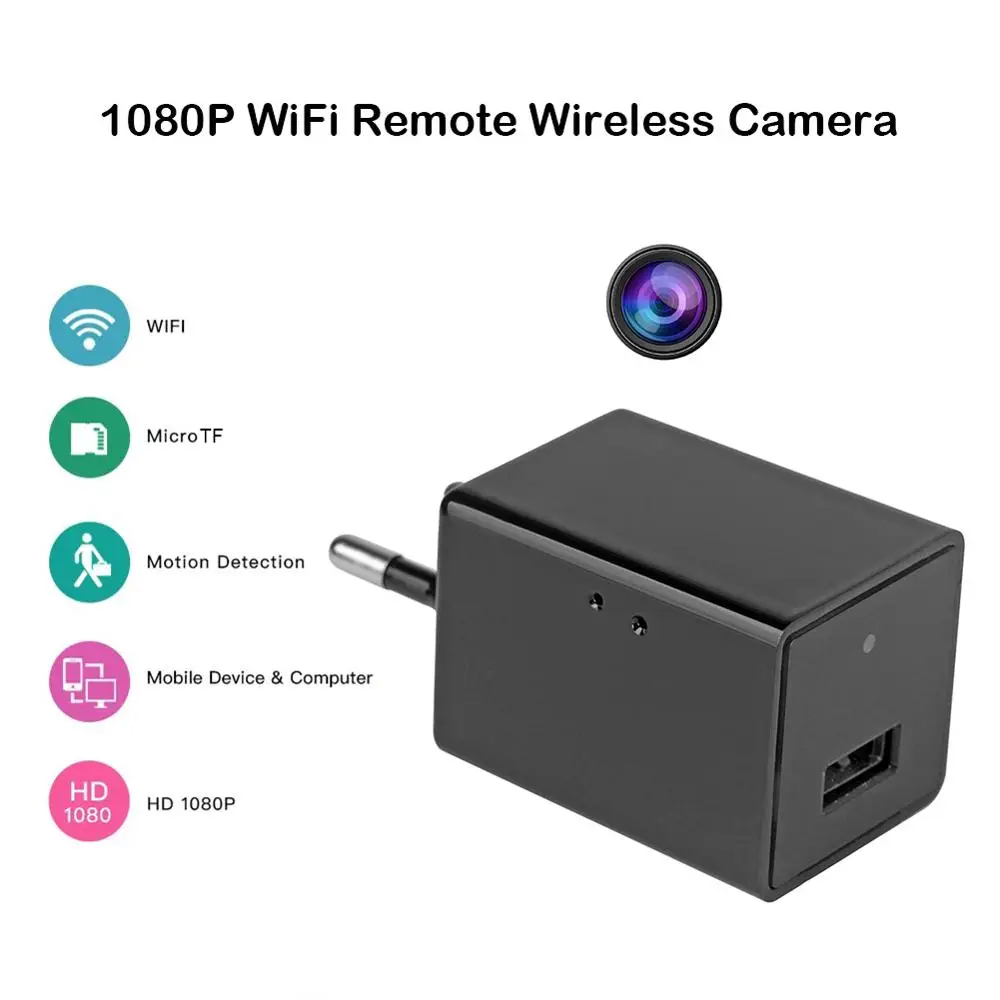 

VODOOL 1080P WiFi Video Secret USB Charger Night Vision Mini Camera Support TF Card High quality HD FULL HD 1920X1080P Camera
