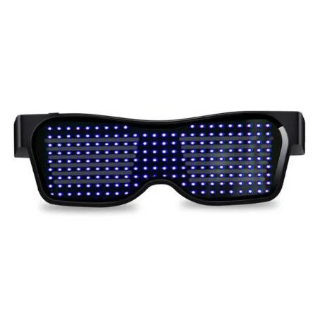 SL004 Blue Оригинальное приложение управление Bluetooth индивидуальные языки мигающие светодиодные вечерние очки светящиеся очки рождественское освещение концертов - Цвет линз: SL004 Blue