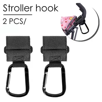 

2PCS Strollers Hooks Clip Metal Multi-purpose Hooks For Baby Carriages Mountain Climbing