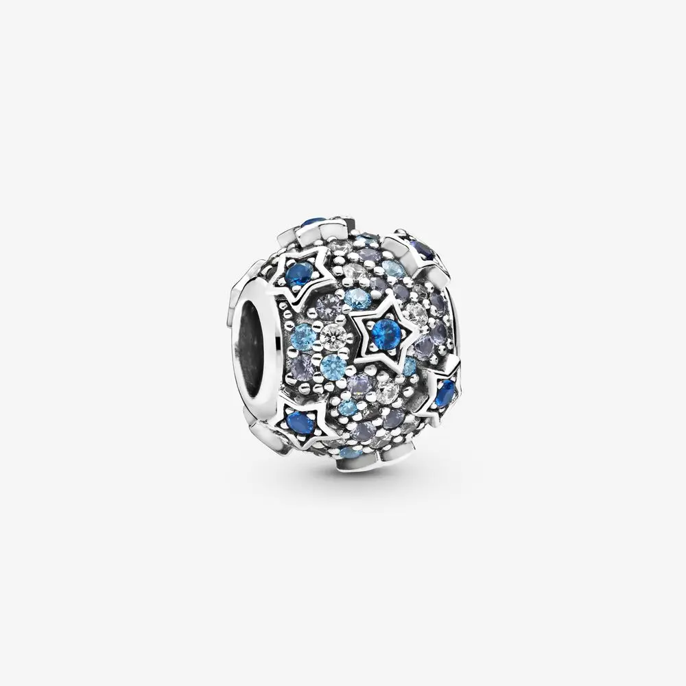 

2020 HOT 100% 925 Sterling Silver Pave Star Charm Sterling Silver fit Original Pandora Bracelets Women Jewelry