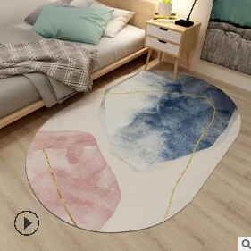 

Grey Carpet Tie Dyeing Plush Soft Carpets For Living Room Bedroom Anti-slip Floor Mats Bedroom Water Absorption Carpet Rugs