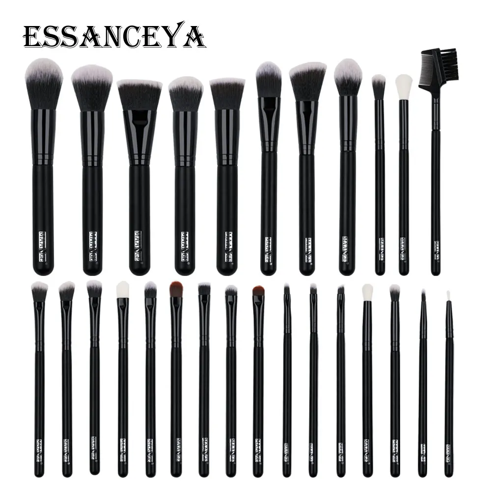

ESSANCEYA 10/27PCS Makeup Brushes Set Foundation Eyeshadow Blending Make Up Brush Tools Soft Synthetic Hair For Beauty Makeup