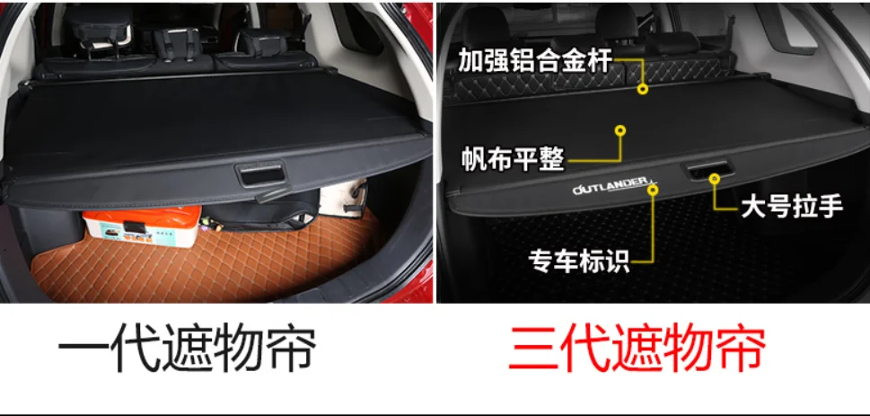 Для Mitsubishi Outlander ультратонкая парусиновая накладка+ парусиновая задняя крышка для багажника, Защитная пленка, аксессуары