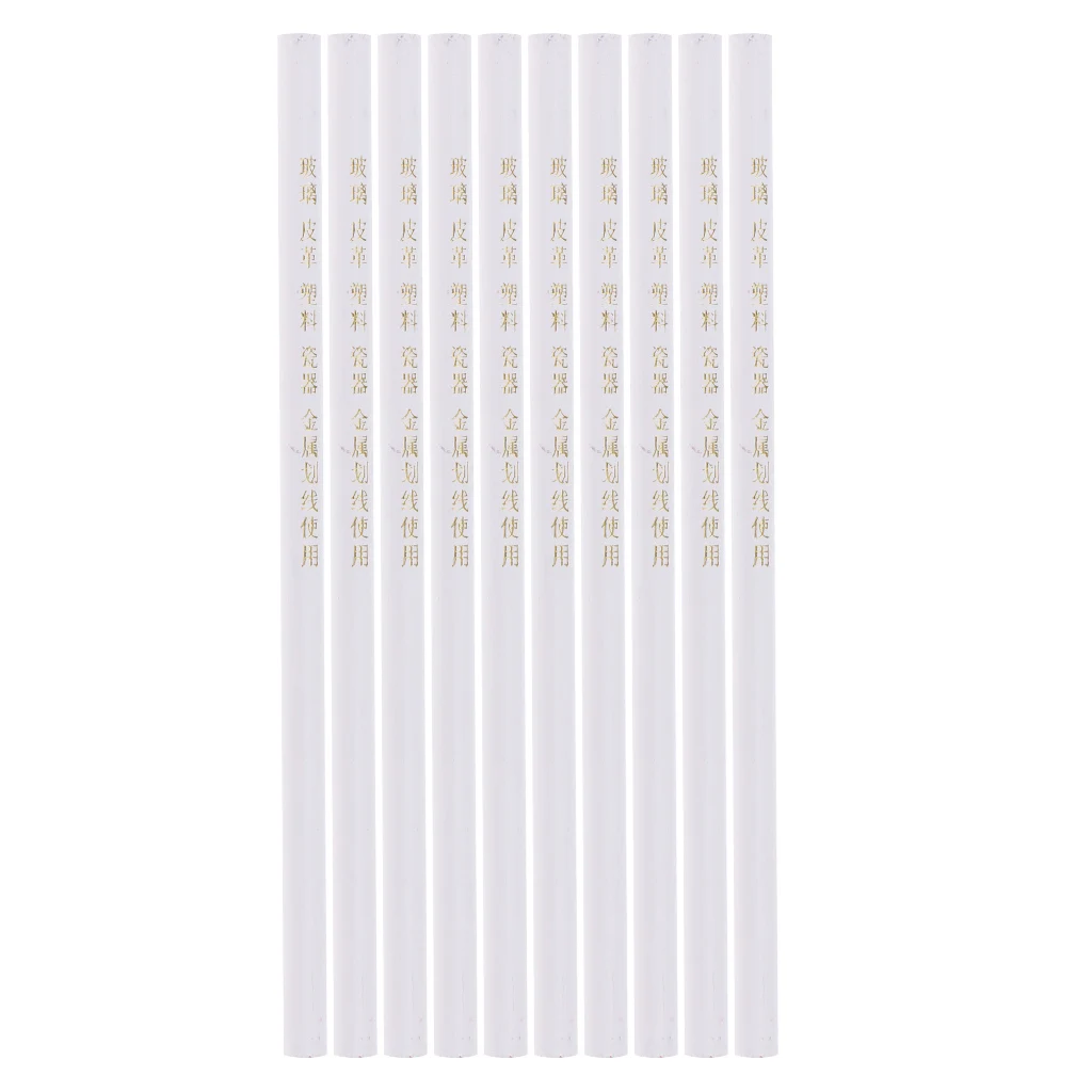10pcs White Marking Pencil Pen for Fabric Glass Leather Marking Dressmaking