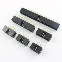 2.54mm Pitch DC3 Male Connector 6 8 10 12 14 16 18 20 24 26 30 34 40 50 Pin Right Angle Box Header IDC Socket 5